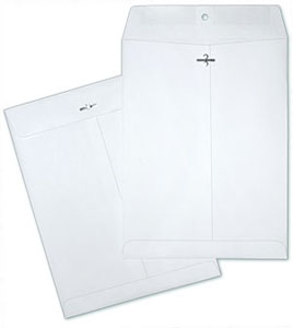 10 x 13 Clasp 28lb White Kraft Open End