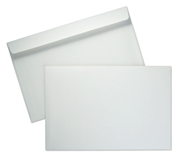 White Kraft Box of 500 6-1/8 x 9-1/2 Side Seams 28# Open Side Booklet Envelopes 