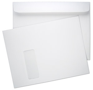 9 x 12 Booklet 28lb White Wove Vertical Window 2